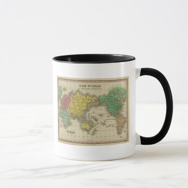 World on Mercator's Projection Mugg (Höger)