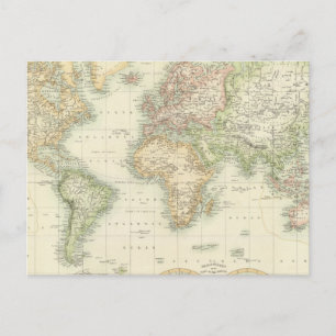 World on Mercator's Projection Vykort
