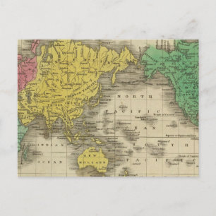 World on Mercator's Projection Vykort