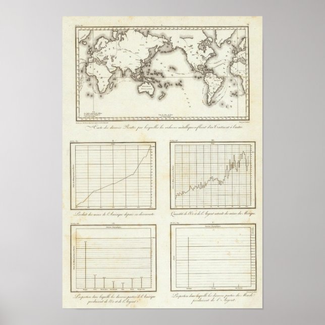 World One-världskarta för Mexiko Poster (Framsidan)