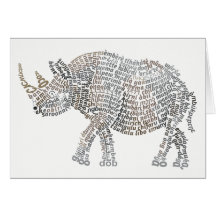 World Ord African Rhino Card