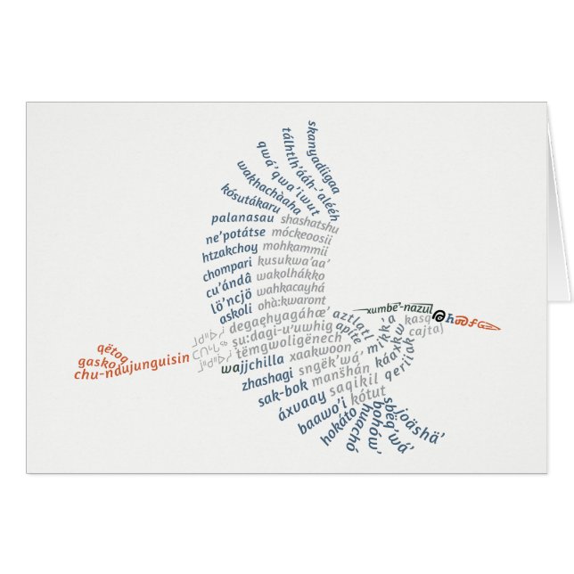 World Ord Blue Heron Card OBS Kort (Framsidan Horizontal)