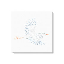 World Ord Blue Heron Kanvastryck