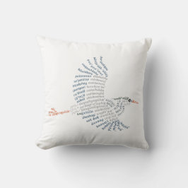 World Ord Blue Heron Pillow Kudde