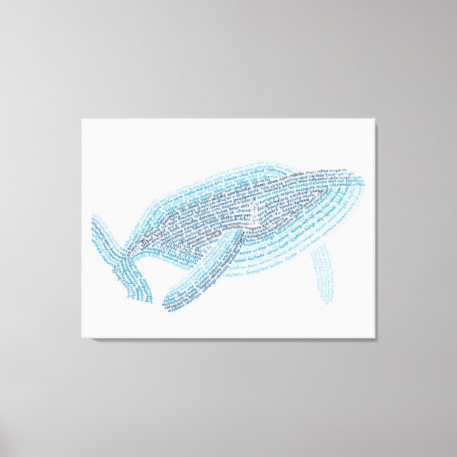 World Ord Blue Whale Kanvastryck (Framsida)