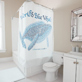 World Ord Blue Whale Shower Curtain