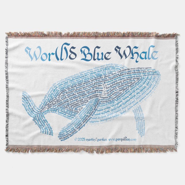World Ord Blue Whale Thanket Blanket Filt (Framsidan)