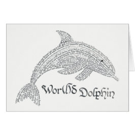 World Ord Dolphin Card - med rubrik OBS Kort