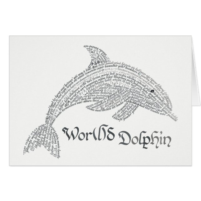 World Ord Dolphin Card - med rubrik OBS Kort (Framsidan Horizontal)