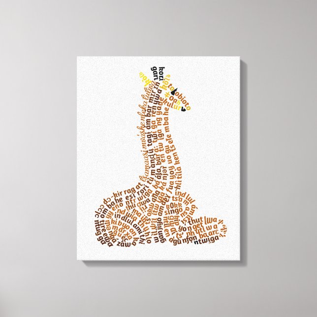 World Ord Giraffe Kanvastryck (Framsida)