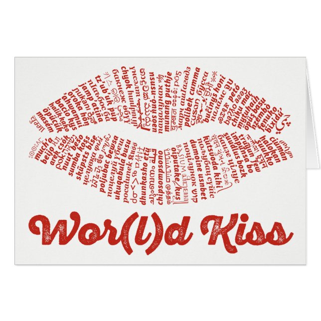 World Ord Kiss-kort OBS Kort (Framsidan Horizontal)