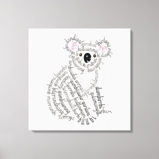 World Ord Koala Kanvastryck