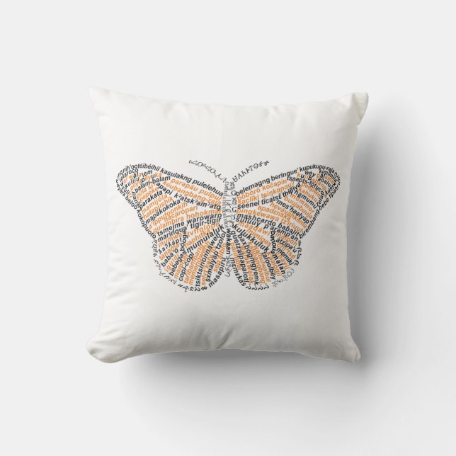 World Ord Monarch Butterfly Pillow Kudde (Framsida)