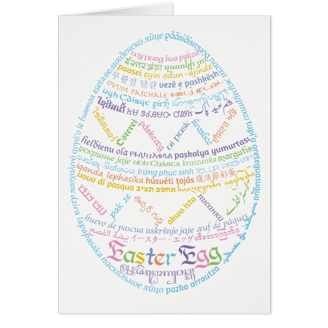 World Ord Påskägg Card OBS Kort (Framsidan)