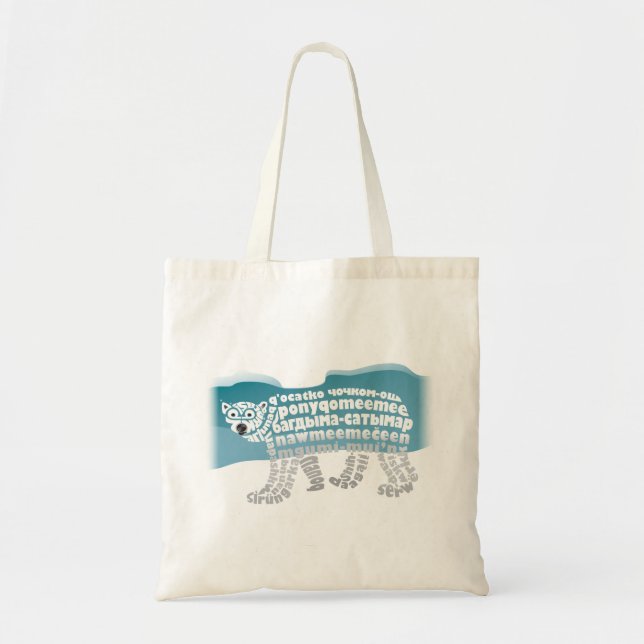 World Ord Polar Bear Tote Tygkasse (Framsidan)