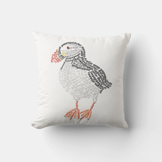 World Ord Puffin Pillow Kudde (Framsida)