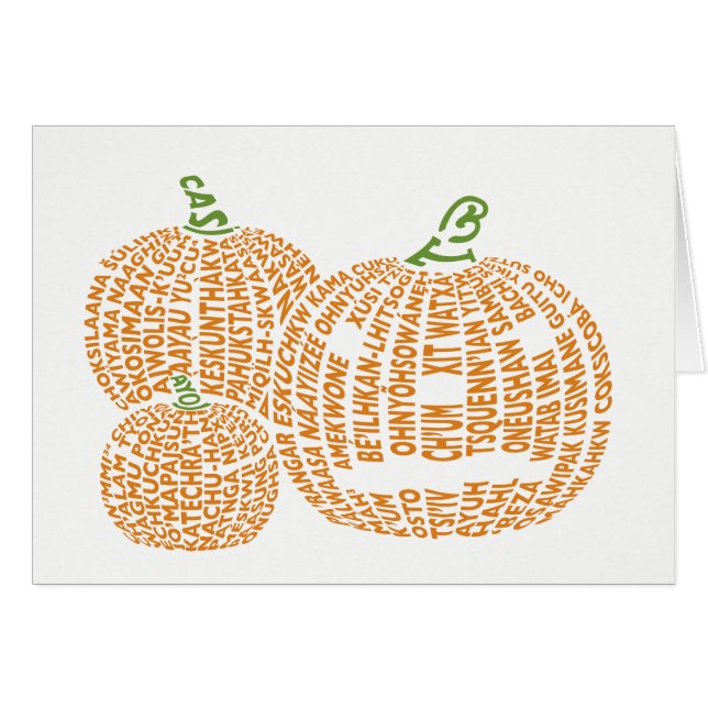 World Ord Pumpkins Card OBS Kort (Framsidan Horizontal)