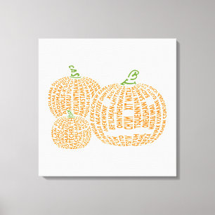 World Ord Pumpkins Kanvastryck