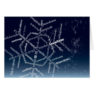 World Ord Snowflake Card OBS Kort