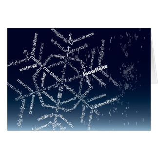 World Ord Snowflake Card OBS Kort