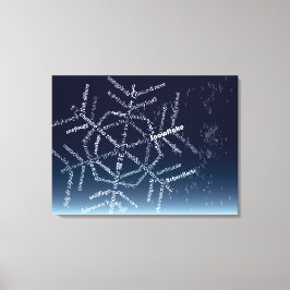 World Ord Snowflake Kanvastryck