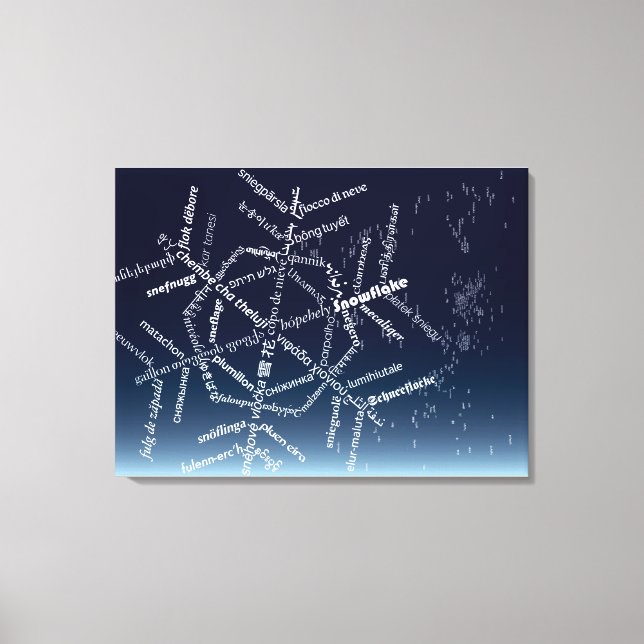 World Ord Snowflake Kanvastryck (Framsida)
