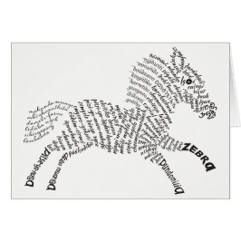 World Ord Zebra Card OBS Kort