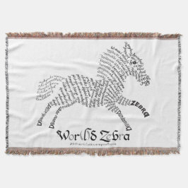 World Ord Zebra Throw Blanket Filt