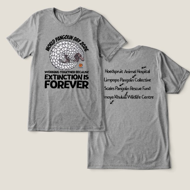 World Pangolin Day 2026 Unisex T-Shirt (Design fram och bak)