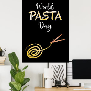 World Pasta Day Sign-Poster Poster