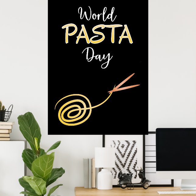 World Pasta Day Sign-Poster Poster (Hemmakontoret)