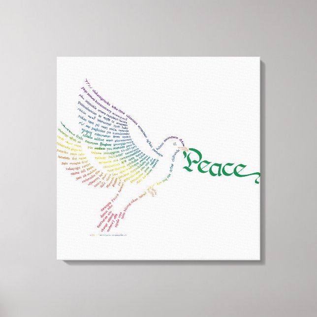 World Peace Dove Kanvastryck (Framsida)