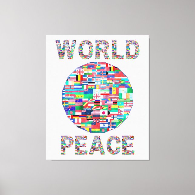 World Peace Flagga II-samlingsmurg Canvastryck (Framsida)
