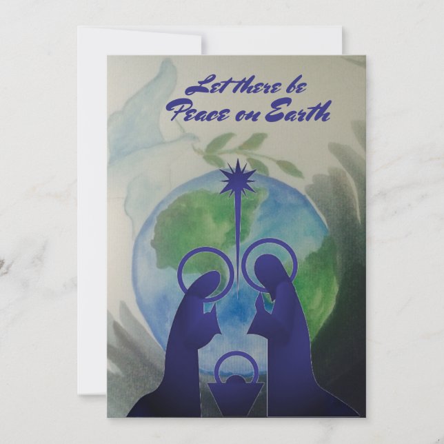 World Peace Flat Helgdag Card Julkort (Framsida)