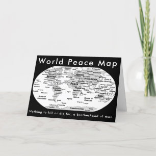 World Peace Karta, fred på jorden Helgkort