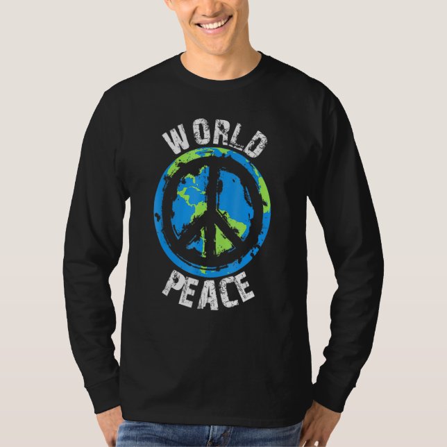 World Peace On Earth Love and Kindness T Shirt (Framsida)