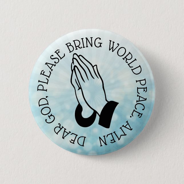 World Peace Prayer Button Knapp (Framsida)