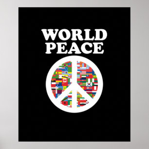 World Peace Support Earth Peace Day Älskare Graphi Poster