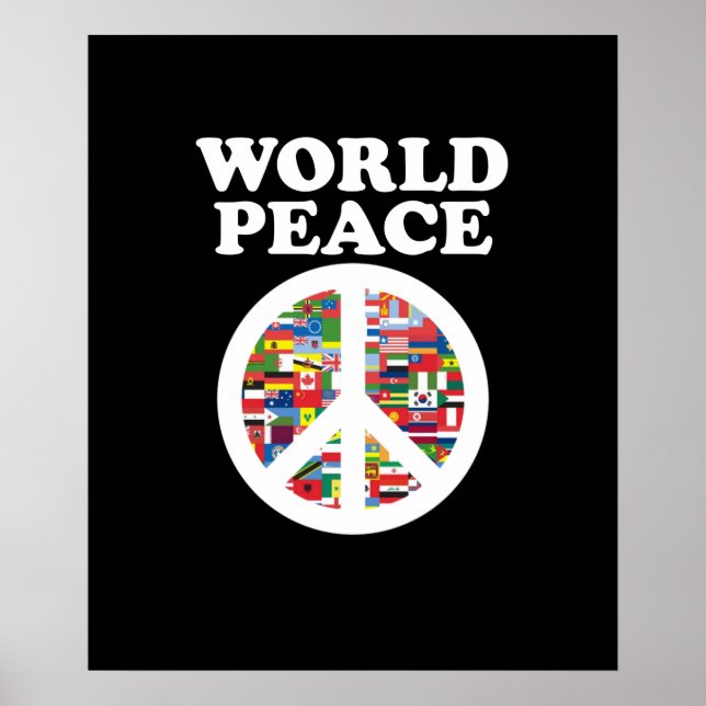 World Peace Support Earth Peace Day Älskare Graphi Poster (Framsidan)