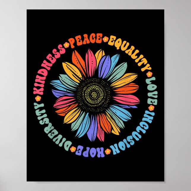 World Peace Suprter Sunflower Floral Outfit Kindne Poster (Framsidan)