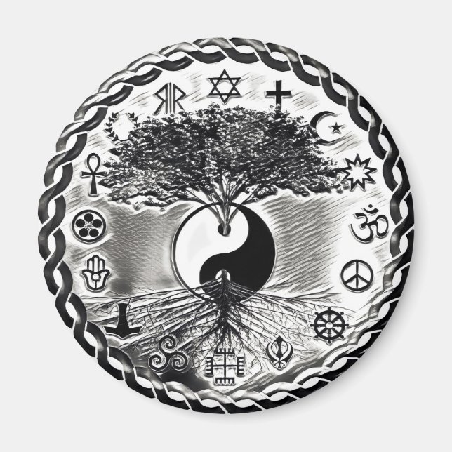 World Peace Yin Yang Magnet (Framsidan)
