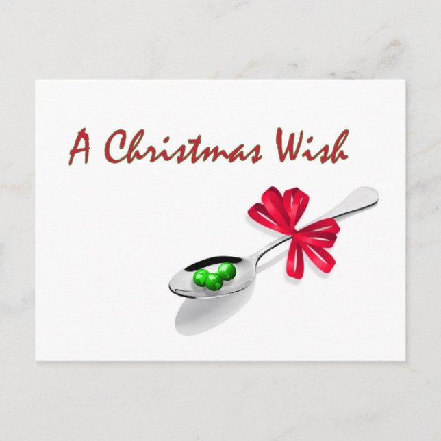 World Peas (Peace) julkort Helg Vykort (Framsida)