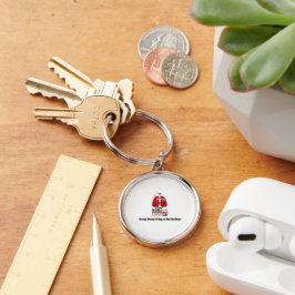 World Pneumonia Day - Keep Breathing  Rund Silverfärgad Nyckelring