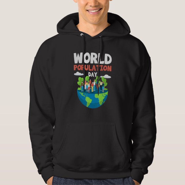 World Population Day United Nations Hoodie (Framsida)