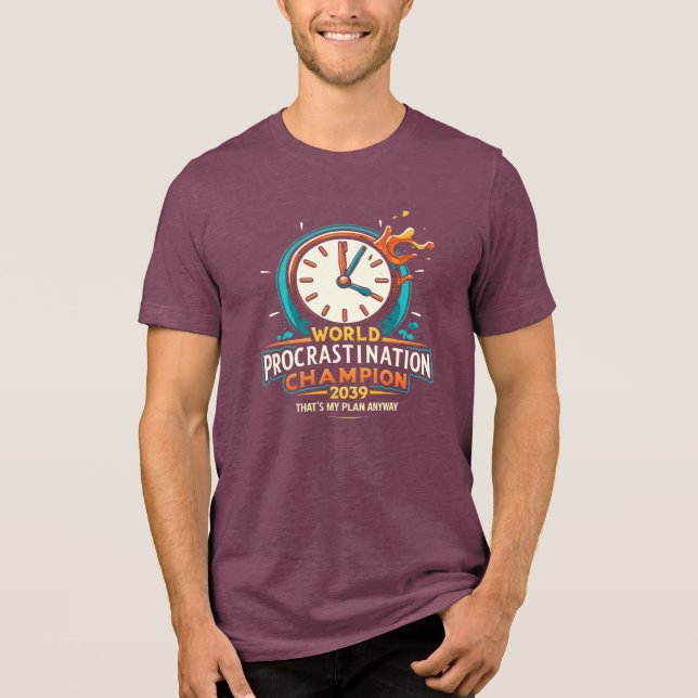 World Procrastination Champion 2039 T Shirt (Framsida)