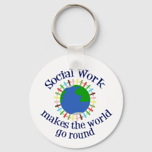 World Quote för inspirationsarbete i Social Nyckelring