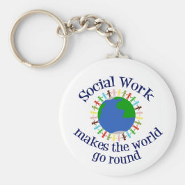 World Quote för inspirationsarbete i Social Nyckelring