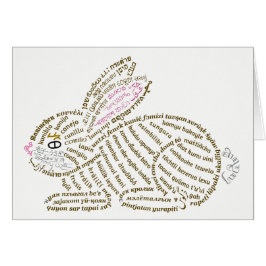 World Rabbit Birthday Card OBS Kort