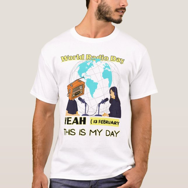 World-Radio-Day-WRD-13-February-radio-day- T Shirt (Framsida)