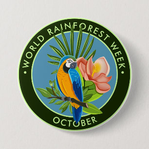 World Rainforest Week, parrot, hibiscus Knapp